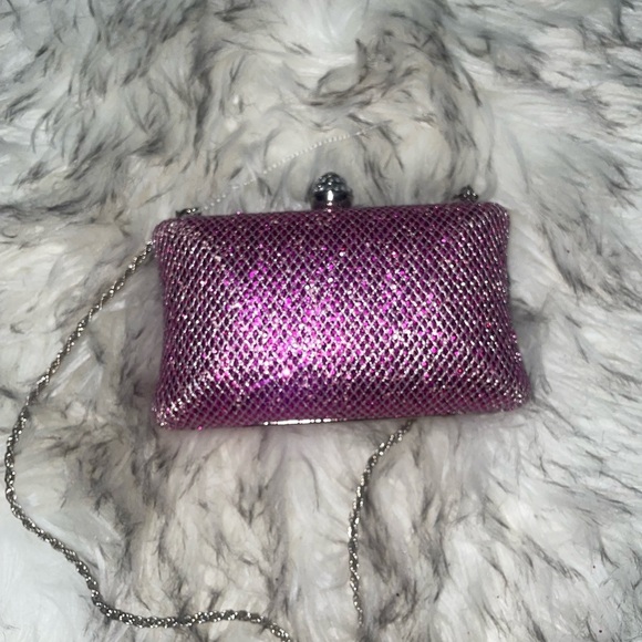 Purple💜Glitter purse clutch bag party bag evening bag - Picture 5 of 11